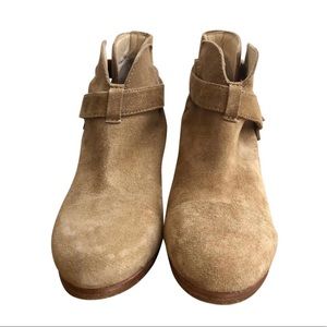 Camel Suede and Tan Harrow Boots/Booties